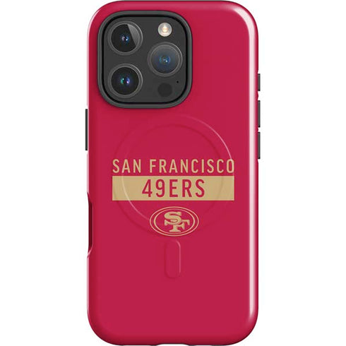 NFL San Francisco 49ers Red Performance Series iPhone 16 Pro Magsafe Impact Case